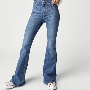 Free People Jayde Flare Jeans size 24 in color Sunburst Blue